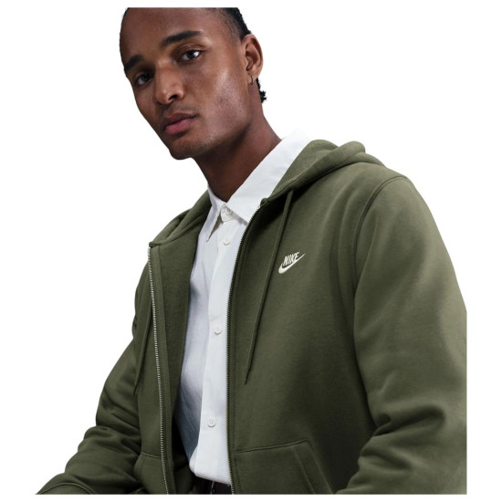 Nike Ανδρική ζακέτα Sportswear Club Full-Zip Fleece Hoodie Nike Ανδρική ζακέτα Sportswear Club Full-Zip Fleece Hoodie